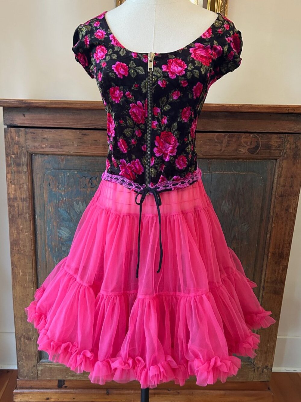 Vintage Betsey Johnson Fuchsia Petticoat